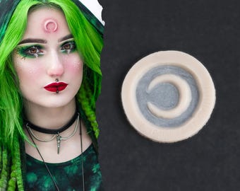 Small Moon Silicone Prosthetic: Professional-Grade SFX Makeup for Halloween, LARP, and Cosplay - Latex-Free