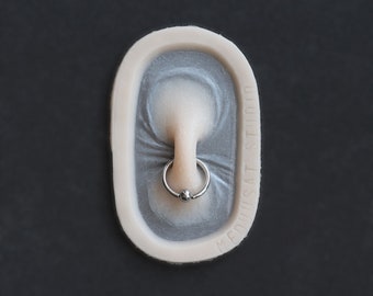 Nose Bridge Piercing Silicone Prosthetic: Professional-Grade SFX Makeup for Halloween, LARP, and Cosplay - Latex-Free