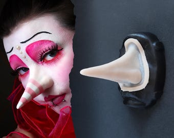 Long Pointy Nose Silicone Prosthetic: Professional-Grade SFX Makeup for Halloween, LARP, and Cosplay - Latex-Free