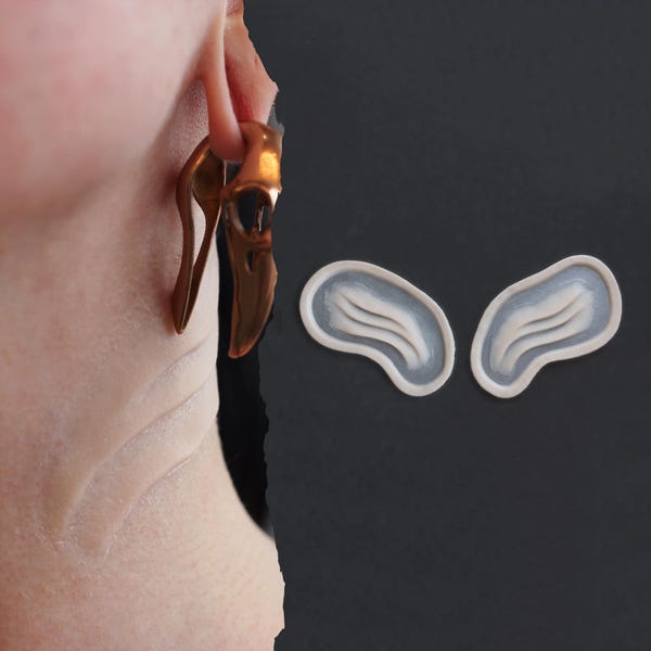 Manta Gills (Pair) Silicone Prosthetics: Professional-Grade SFX Makeup for Halloween, LARP, and Cosplay - Latex-Free