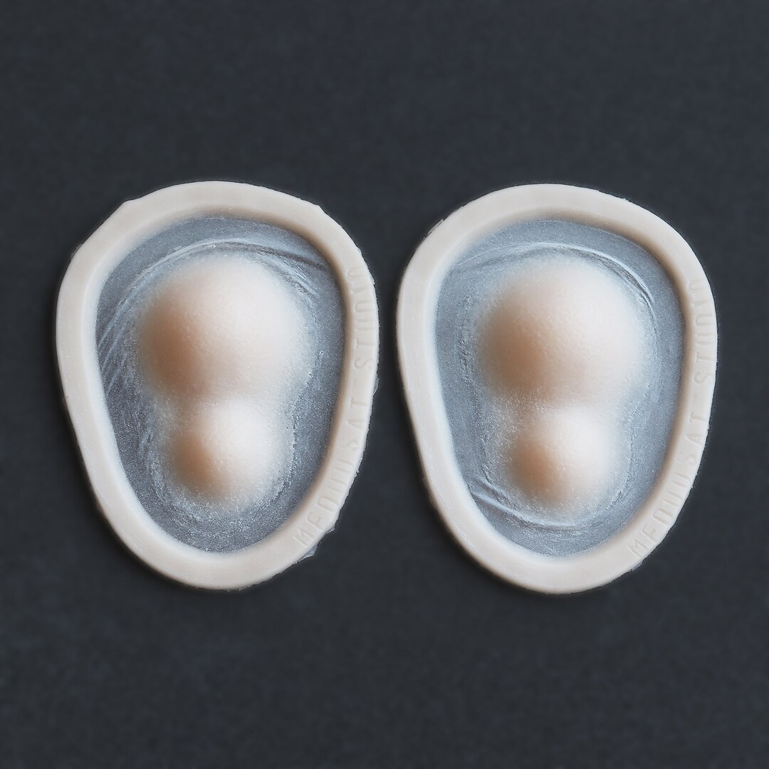 Double Subdermal Horns pair / Silicone Prosthetic / Latex Free