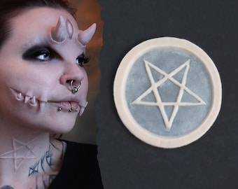 Pentagram Scar Silicone Prosthetic: Professional-Grade SFX Makeup for Halloween, LARP, and Cosplay - Latex-Free