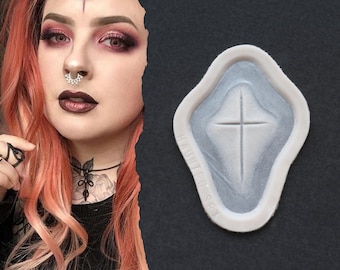 Cross Carving Silicone Prosthetic: Professional-Grade SFX Makeup for Halloween, LARP, and Cosplay - Latex-Free