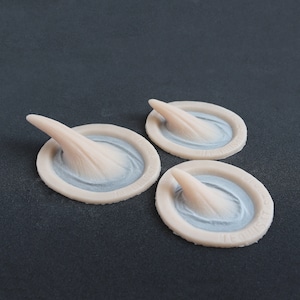 Small Vertical Horns (Pair) / Silicone Prosthetics / Latex Free / Halloween Prosthetic / SFX Makeup / Devil / Demon