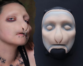 Masque prothétique en silicone lièvre : maquillage SFX de qualité professionnelle pour Halloween, GN et cosplay - Sans latex