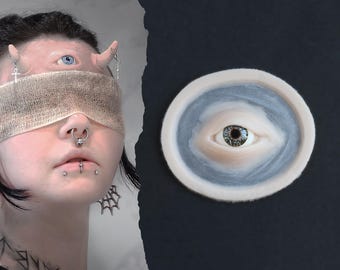 Third Eye Silicone Prosthetic: Professional-Grade SFX Makeup for Halloween, LARP, and Cosplay - Latex-Free
