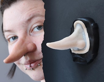 Long Elf Nose Silicone Prosthetic: Professional-Grade SFX Makeup for Halloween, LARP, and Cosplay - Latex-Free