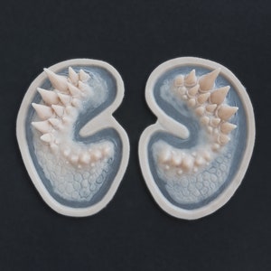 Dragon Face Scales / Silicone Prosthetics / Latex Free / SFX Makeup / Halloween Prosthetic / Horns