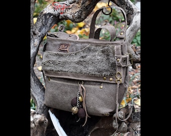HIGH-END Compact Mini Leather Artistic Women Crossbody Bag Handbag Bohemian City Indian Cowgirl Trendy Vintage Y2k Aesthetic Fashion Female