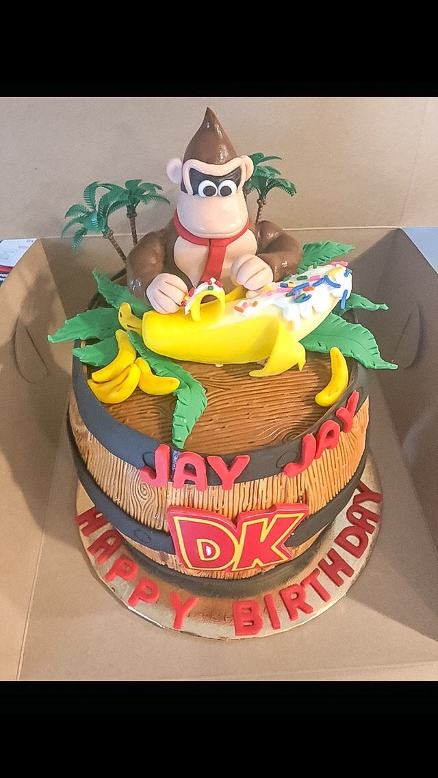 Donkey Kong Cake Topper Etsy Uk
