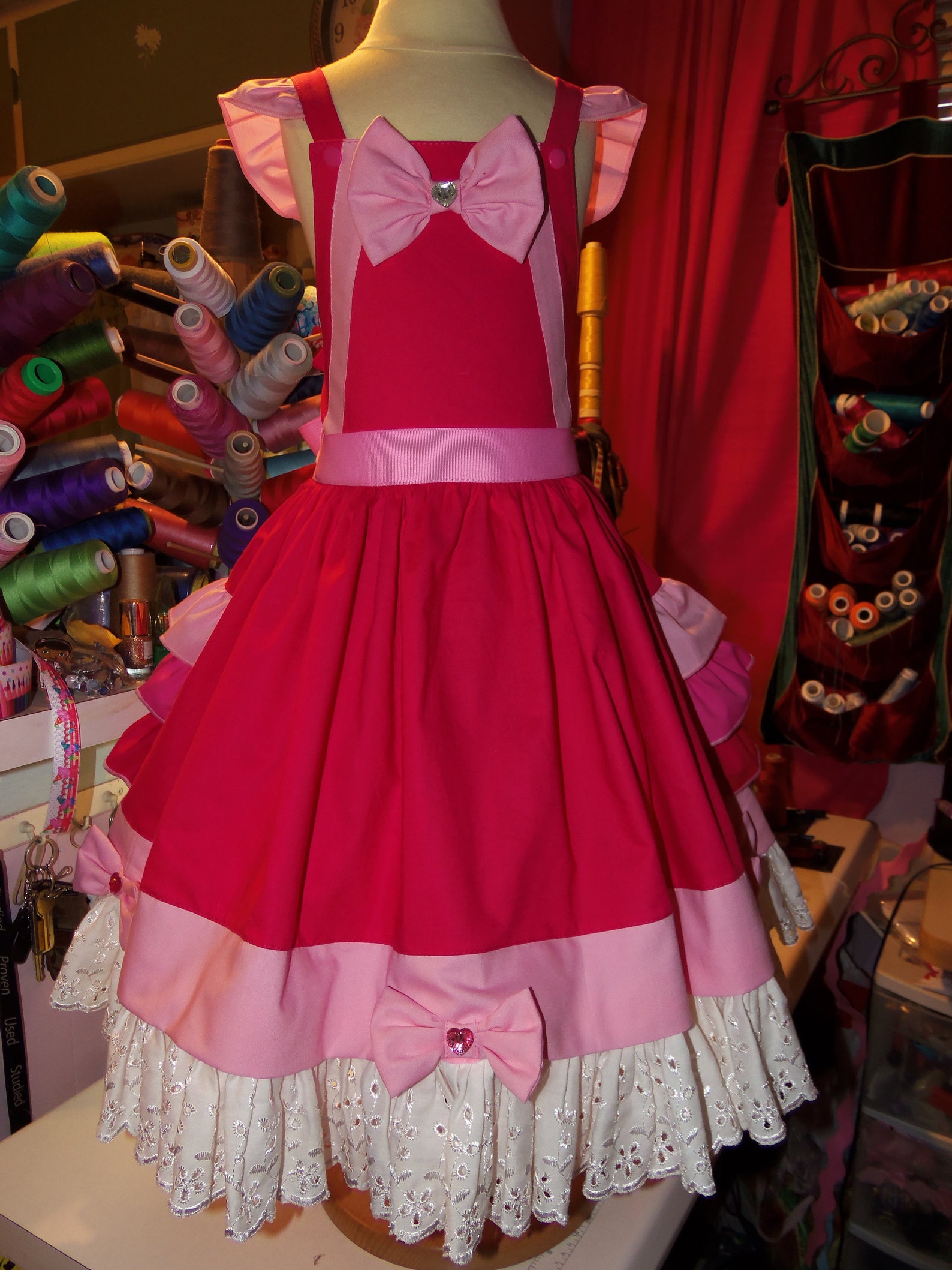 Vintage fabric Cinderella Princess Ruffles Dress Size 7/8 Etsy