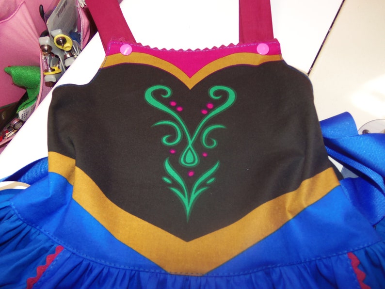 Disney Frozen Sister Anna Ruffles Dress Size 66x 27in length Ready to Ship
