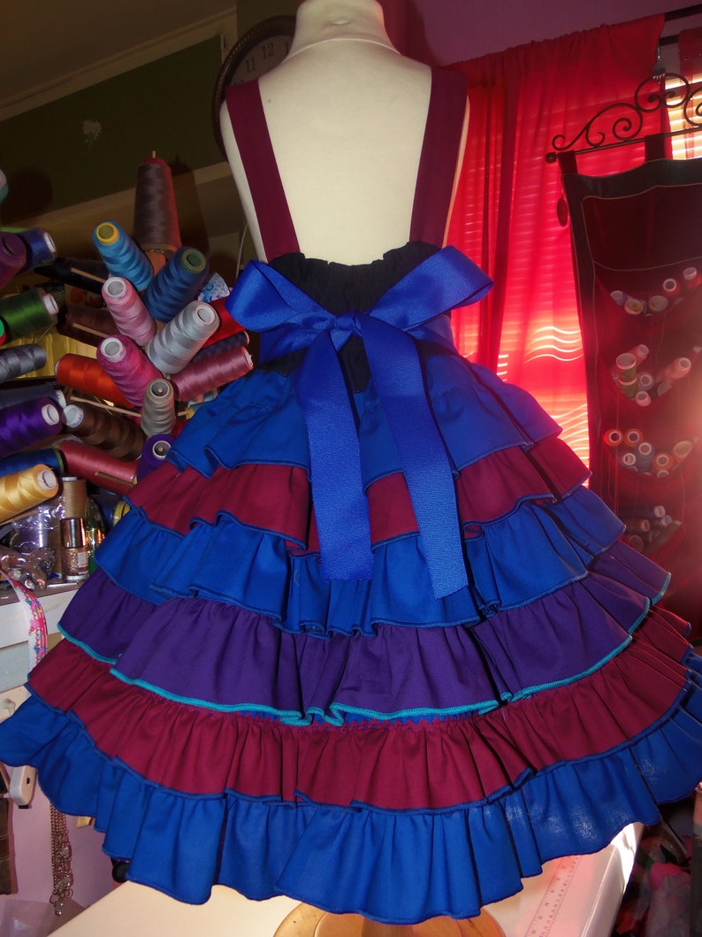 Disney Frozen Sister Anna Ruffles Dress Size 66x 27in length Ready to Ship
