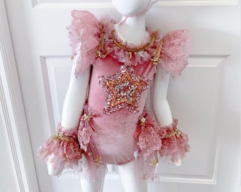 3 piece Circus costume, carnival outfit, couture leotard, birthday outfit, circus theme outfit, girls leotard