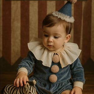 Boys Clown suit 3 piece , birthday suit, birthday outfit, clown costume, Girls Clown suit,circus costume