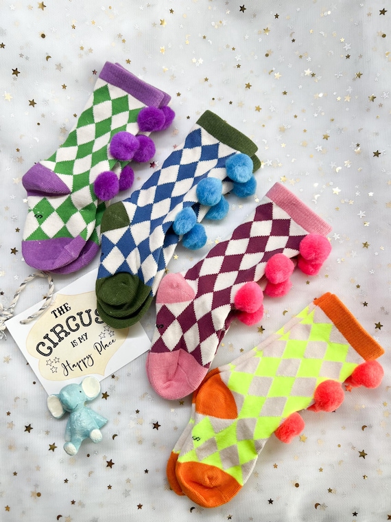 Kids Circus socks,Boys circus socks, kids playful socks, kids socks, star socks, girls socks, boys socks