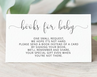 Tarjeta de invitación para baby shower con temática de libros para bebés (PDF imprimible)