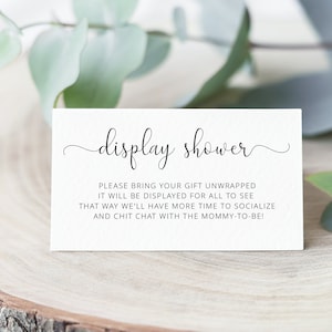 Display Shower Cards, Instant Download, Calligraphy, Instant Download