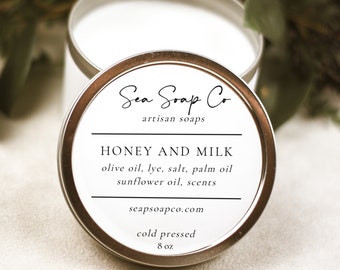 Etiqueta de jabón redonda editable / Etiqueta de jabón DIY