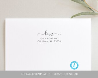 Guest Address Label | Instant Download | DIY Address Labels