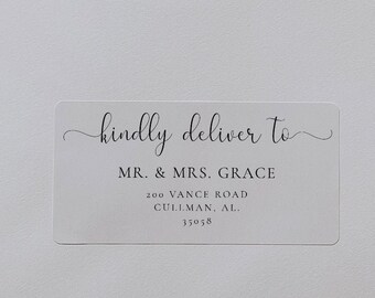 Wedding Guest Address Label | 4"x2" | Instant Download | DIY Address Labels | AVERY labels