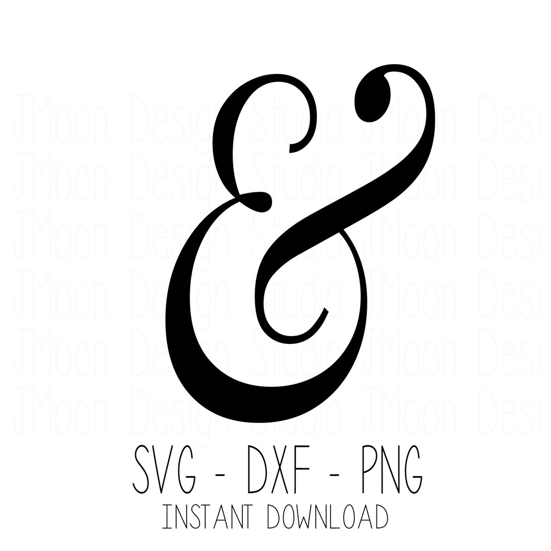Ampersand &amp; Cut File SVG Instant Download - Etsy