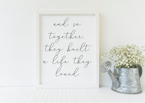 And so Together They Built A Life They Loved Digital | Etsy