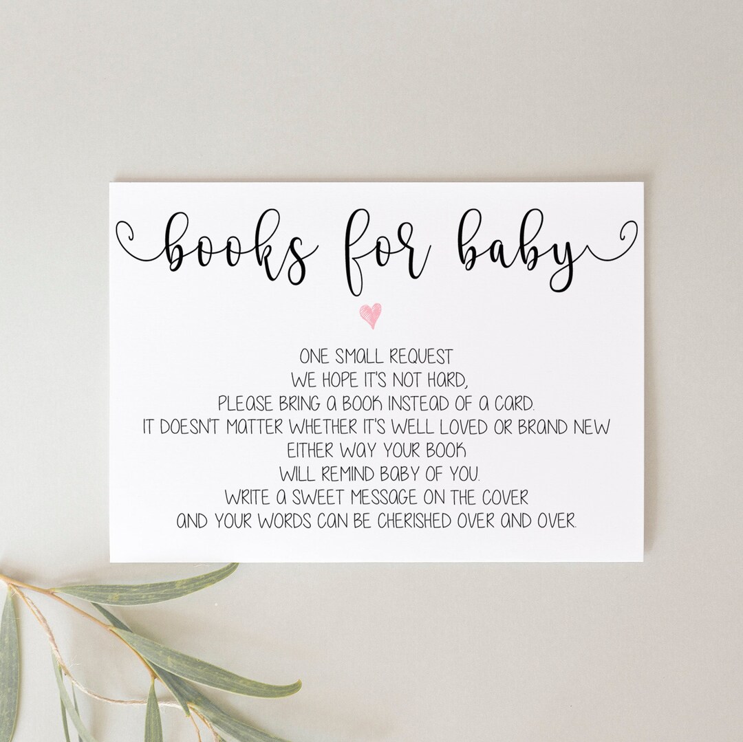 Books for Baby Request Insert Instant Download Baby Etsy