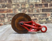 Antique Moline Iron Works Single Block Barn Pulley