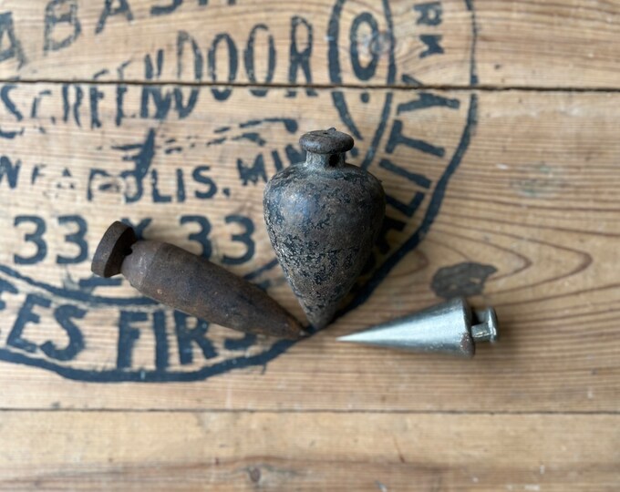 Vintage Plumb Bob Lot American Carpenters Tools Etsy