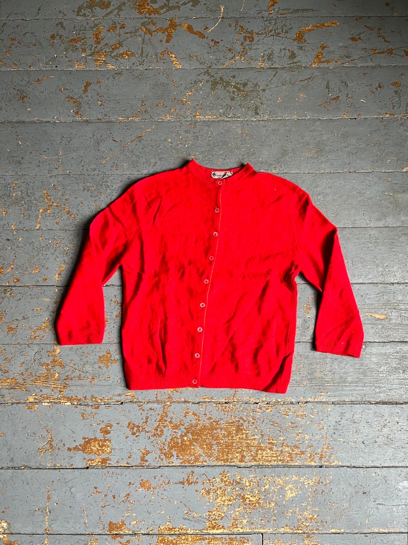 1950s Wondamere Renart Sportswear Cashmere Cardigan Sweater image 1