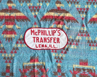 Vintage McPhillips Transfer Chain Stitched Patch Lena, ILL
