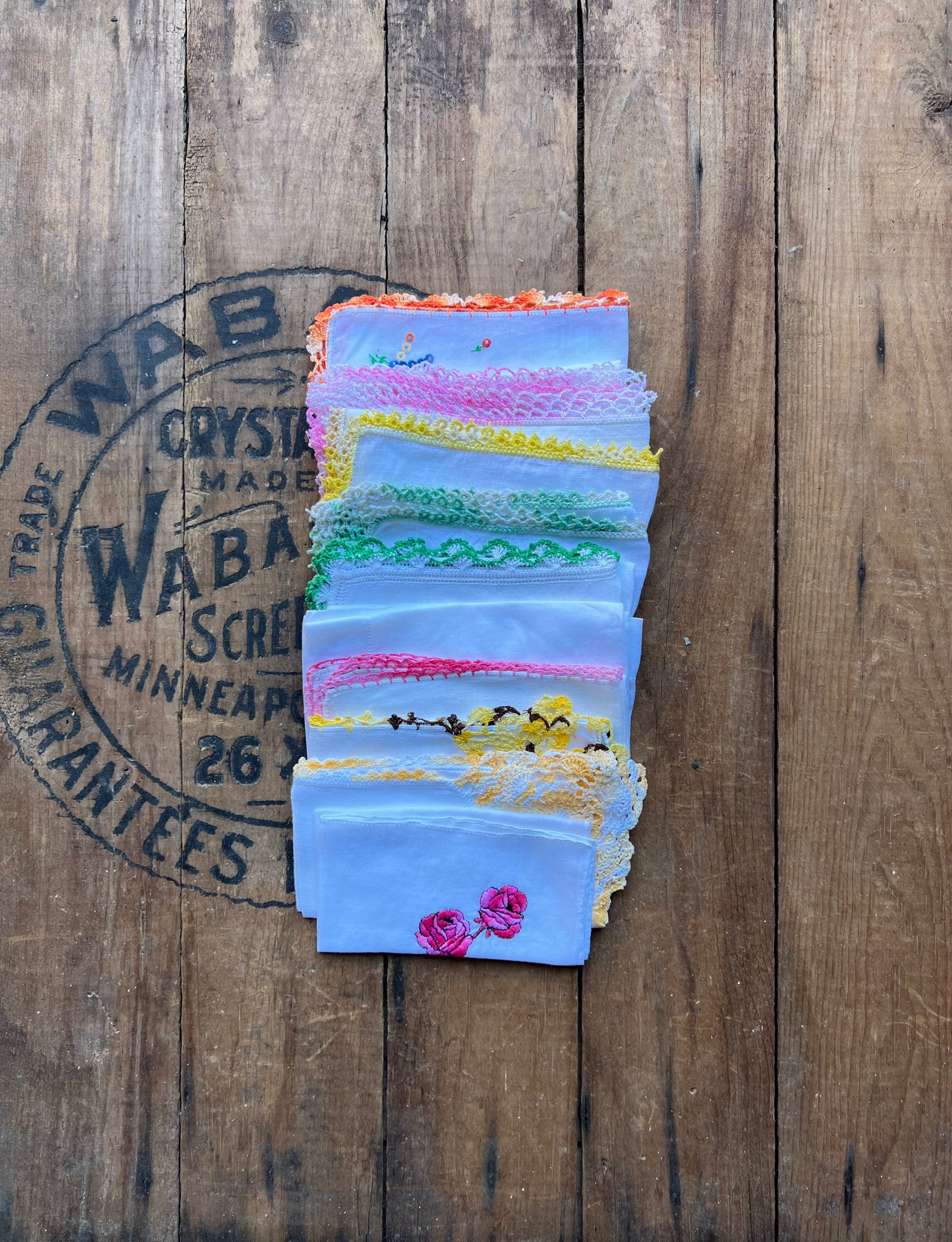 Vintage Lot of 10 Ladies Hankies Etsy