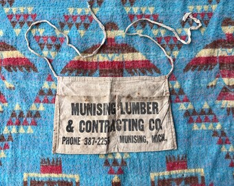 Vintage Munising, MI Lumber Nail Apron