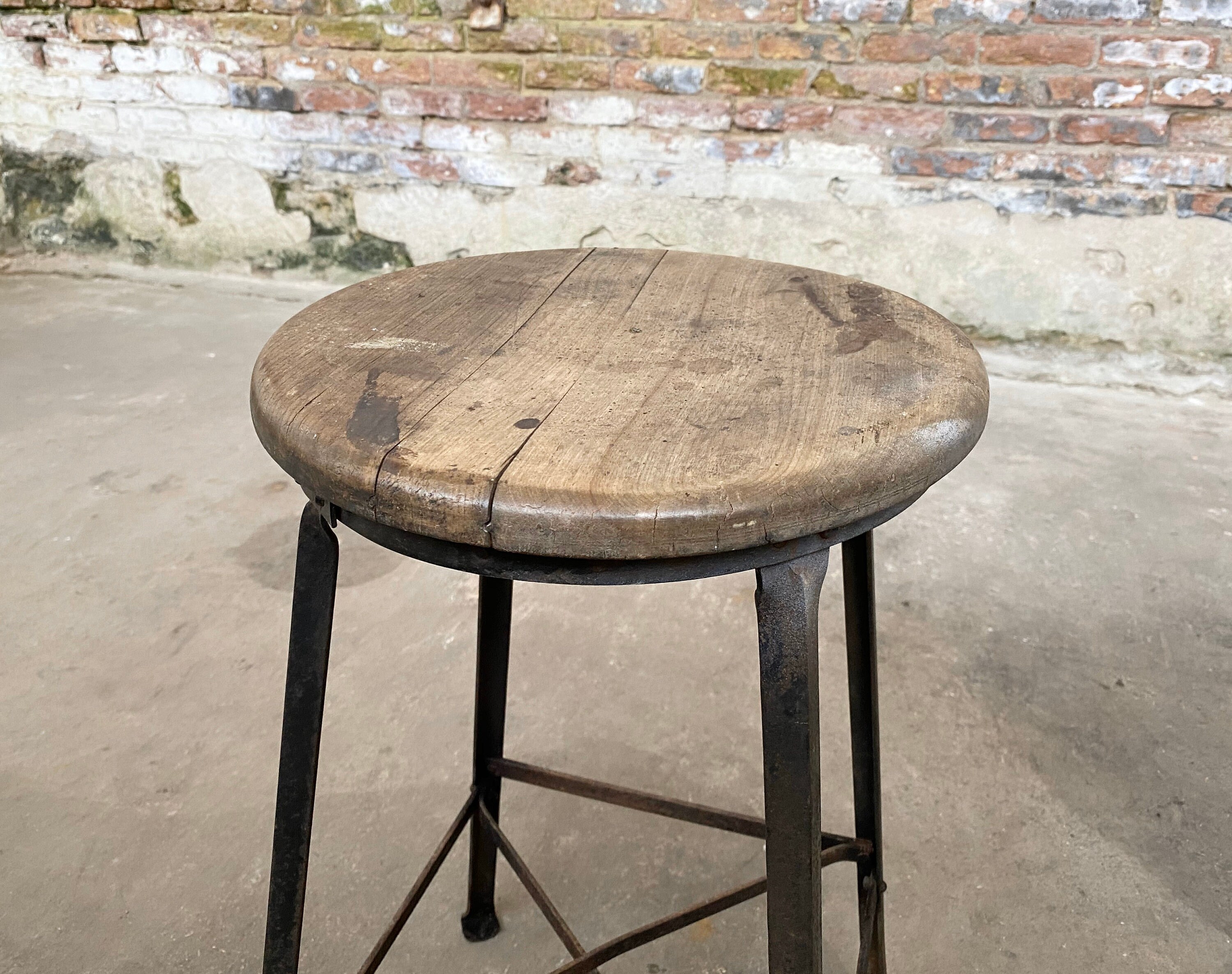 Industrial Angle Steel Stool Co. Vintage Restaurant Seating Etsy
