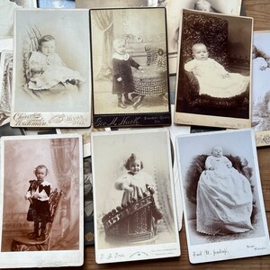 25 Antique Studio Portraits of Babies and Infants Photo Lot image 3