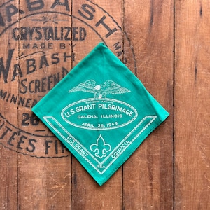Vintage 1969 US Grant Council Galena, Il Boy Scout Neckerchief