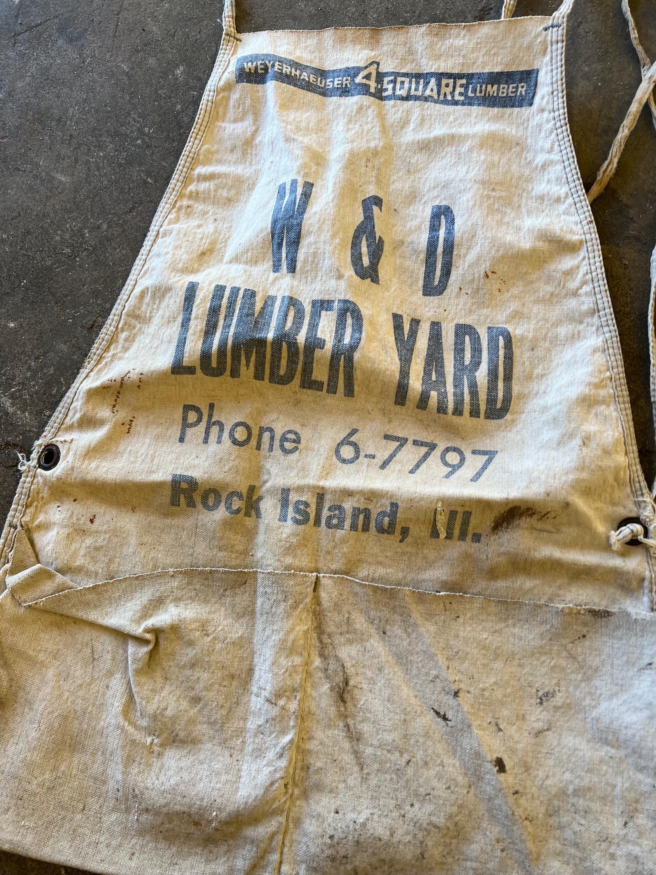 50s ビンテージランバーエプロンWICKES LUMBER Vintage 1950s W&D Lumber Yard Nail Apron Rock Island, IL - Etsy