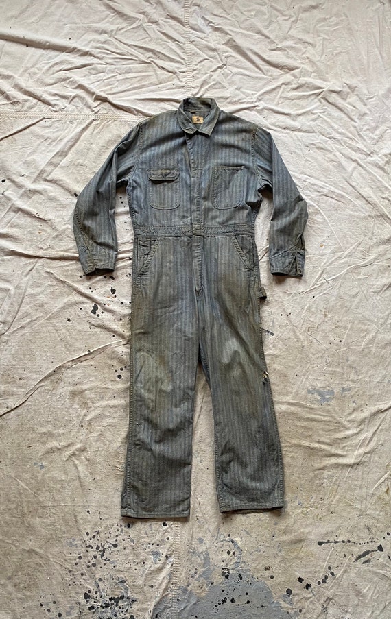 Vintage 50s Wrangler Blue Bell Sanforized HBT Shop