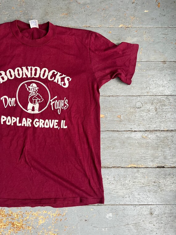 Vintage 1980s Boondocks Bar Poplar Grove, IL Shirt - image 2