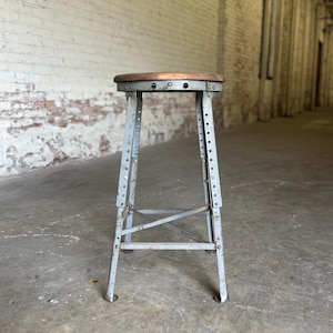 Industrial Angle Steel Stool Co Vintage Shop Stool