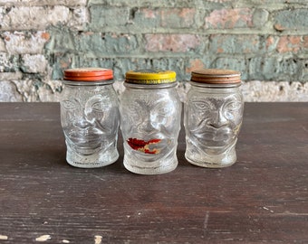 vintage Face Mustard Jar Lot Child’s Banks