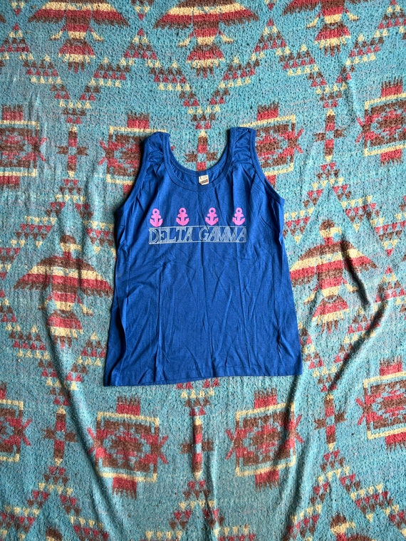 Vintage 80s Delta Gamma Fraternity Tank Top