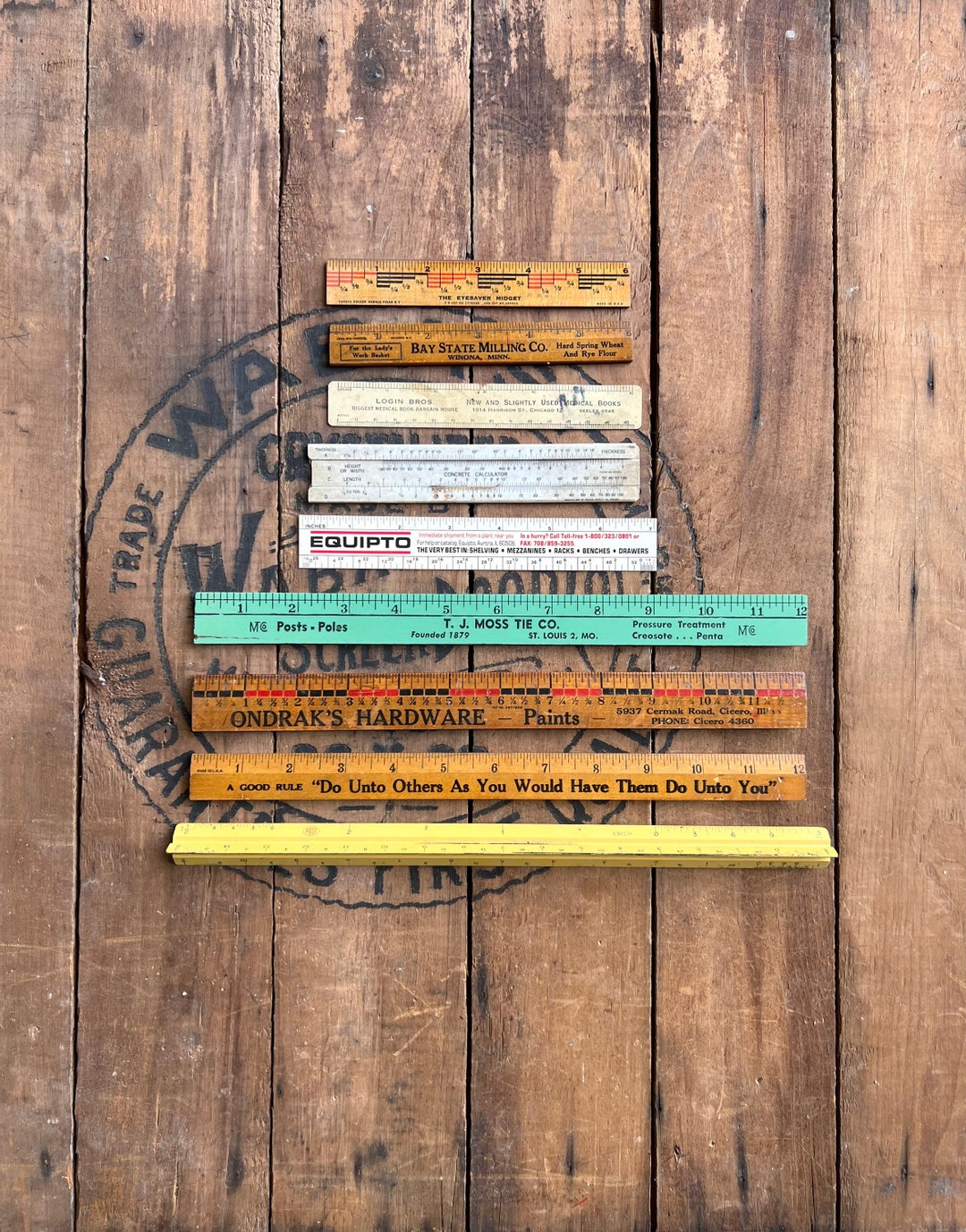 Vintage Lot of 9 Advertising Rulers - Etsy
