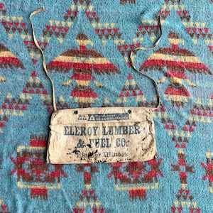 Vintage Eleroy Lumber & Fuel Nail Apron Eleroy, IL Textile Rustic Decor