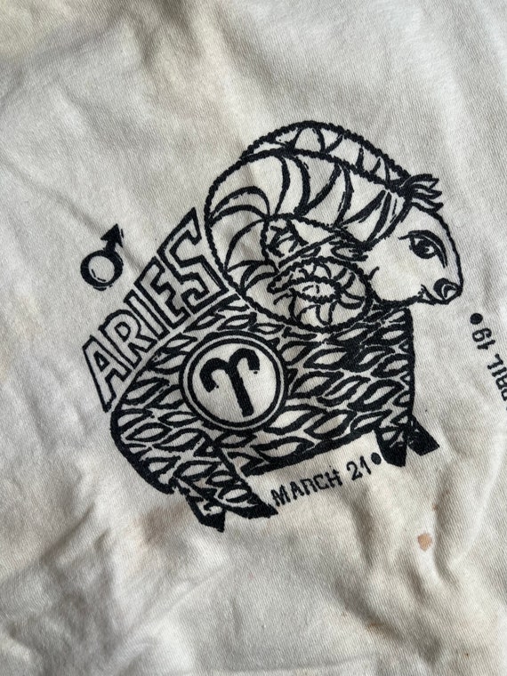 Vintage 1970s Aries Sign Short Sleeve Sweatshirt - image 3