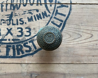 1880s Brass Penn Door Knob Salvaged Hardware D-10410