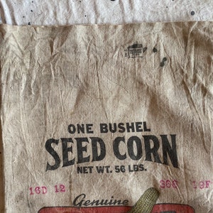 Vintage 1940s Pfister Hybrids Seed Sack Lazier Seed Co Rochelle Il image 2