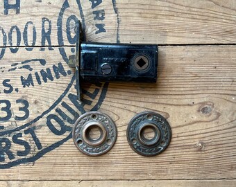 1880s Mallory Wheeler Door Lock and Rosettes