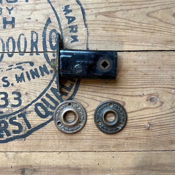 1880s Mallory Wheeler Door Lock and Rosettes